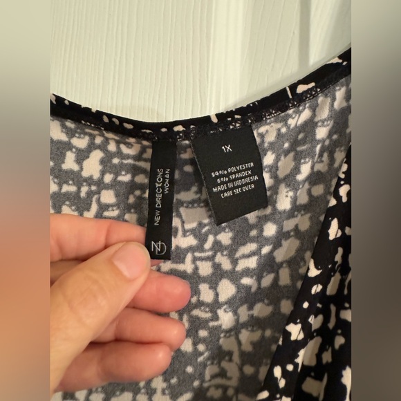 New Directions Maxi Women’s White/Cream & Black Dress ~ Size 1X - Picture 8 of 8